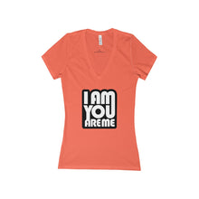 I am you are me - Women's Jersey Short Sleeve Deep V-Neck Tee