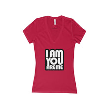 I am you are me - Women's Jersey Short Sleeve Deep V-Neck Tee