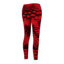 Fractalicious Red - Women's Cut & Sew Casual Leggings red