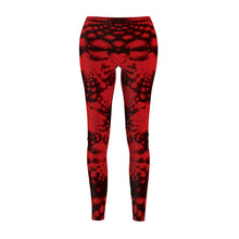 Fractalicious Red - Women's Cut & Sew Casual Leggings red