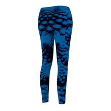 Fractalicious Blue - Women's Cut & Sew Casual Leggings