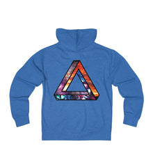 Space Triangle - Unisex French Terry Zip Hoodie impossible triangle