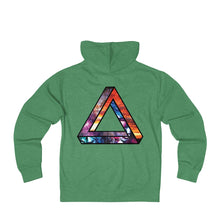 Space Triangle - Unisex French Terry Zip Hoodie impossible triangle