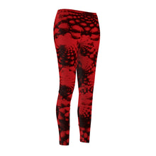 Fractalicious Red - Women's Cut & Sew Casual Leggings red