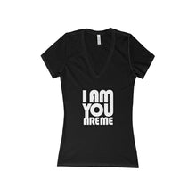 I am you are me - Women's Jersey Short Sleeve Deep V-Neck Tee