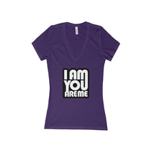 I am you are me - Women's Jersey Short Sleeve Deep V-Neck Tee