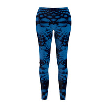 Fractalicious Blue - Women's Cut & Sew Casual Leggings