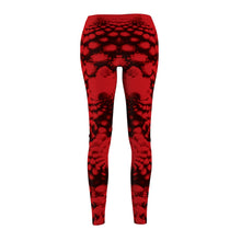 Fractalicious Red - Women's Cut & Sew Casual Leggings red