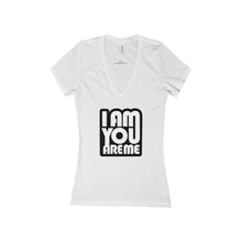 I am you are me - Women's Jersey Short Sleeve Deep V-Neck Tee
